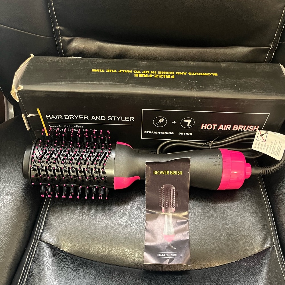 Hair dryer and styler brush Hair Straightening and drying